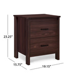 Tables de nuit Olimont Faux Bois à 2 tiroirs (Lot de 2) par Christopher Knight Home