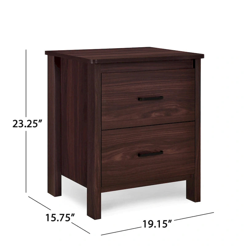 Tables de nuit Olimont Faux Bois à 2 tiroirs (Lot de 2) par Christopher Knight Home