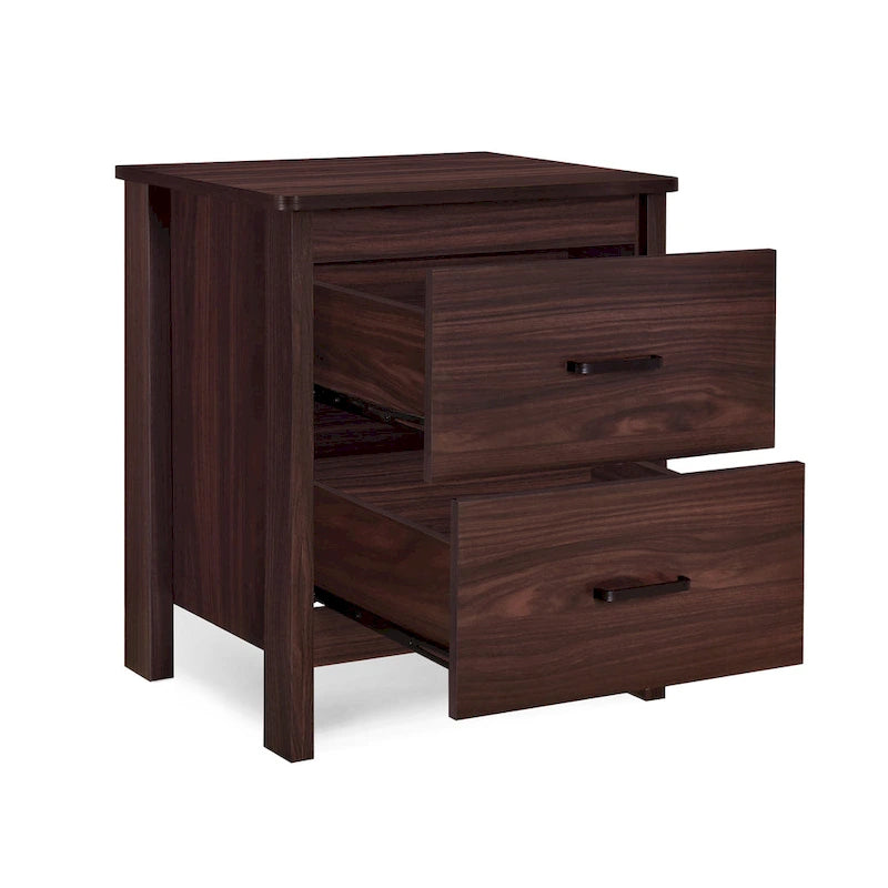 Tables de nuit Olimont Faux Bois à 2 tiroirs (Lot de 2) par Christopher Knight Home
