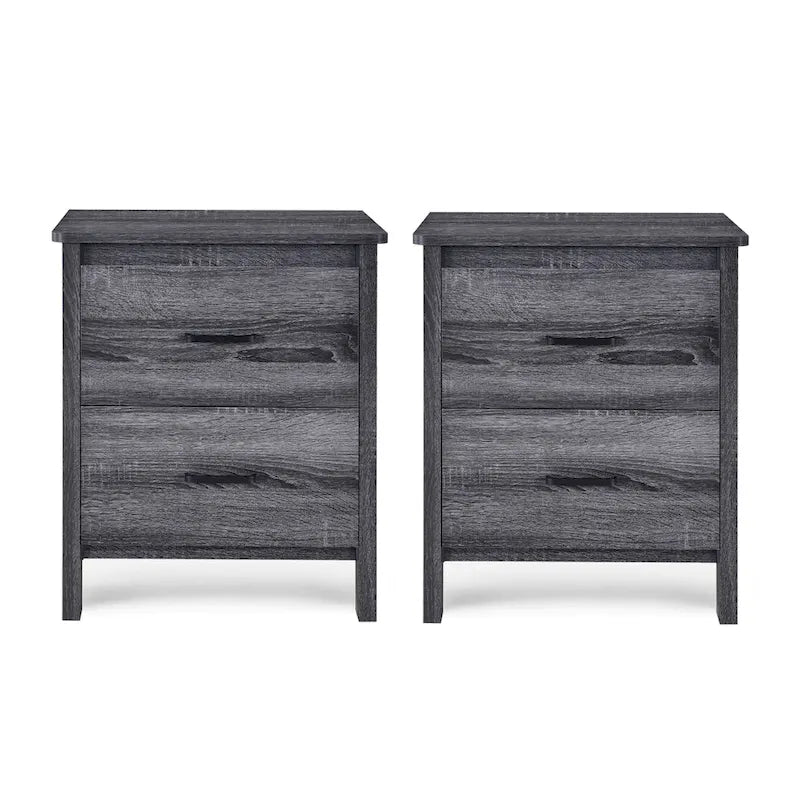 Tables de nuit Olimont Faux Bois à 2 tiroirs (Lot de 2) par Christopher Knight Home