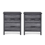 Tables de nuit Olimont Faux Bois à 2 tiroirs (Lot de 2) par Christopher Knight Home