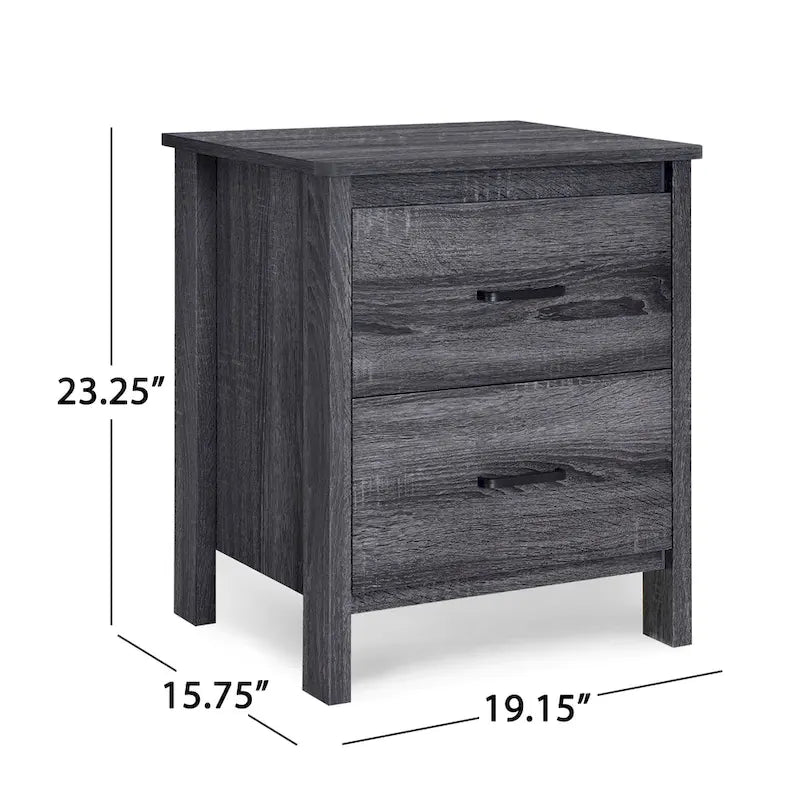 Tables de nuit Olimont Faux Bois à 2 tiroirs (Lot de 2) par Christopher Knight Home