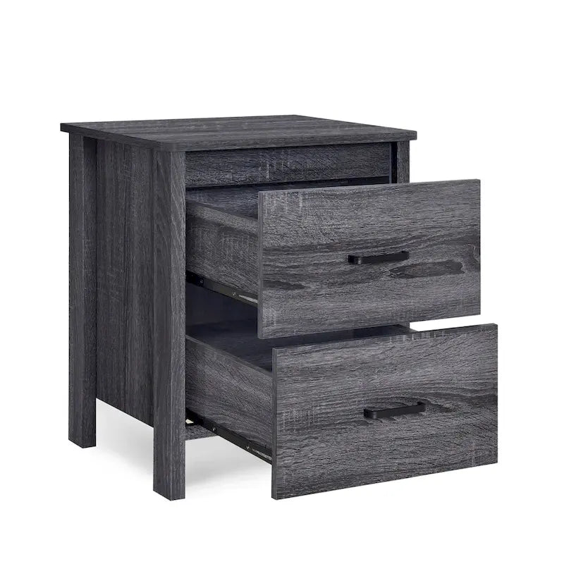 Tables de nuit Olimont Faux Bois à 2 tiroirs (Lot de 2) par Christopher Knight Home