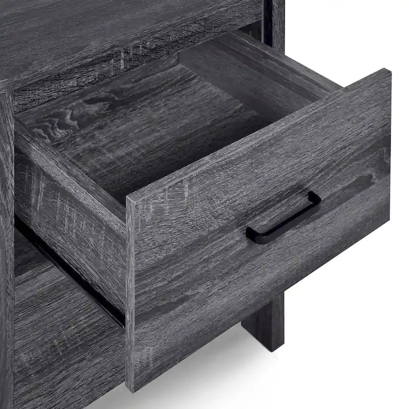 Tables de nuit Olimont Faux Bois à 2 tiroirs (Lot de 2) par Christopher Knight Home