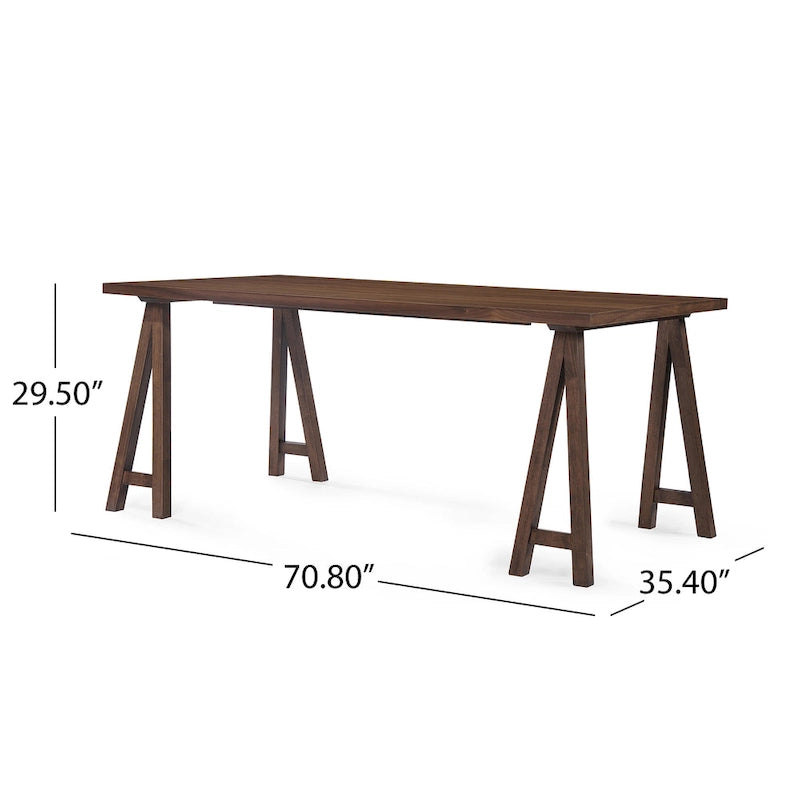 Ensemble de salle à manger 7 pièces Chazz Mid-Century Modern avec table à piètement trapèze par Christopher Knight Home