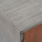Table de chevet de rangement grise Haapsalu Carson Carrington