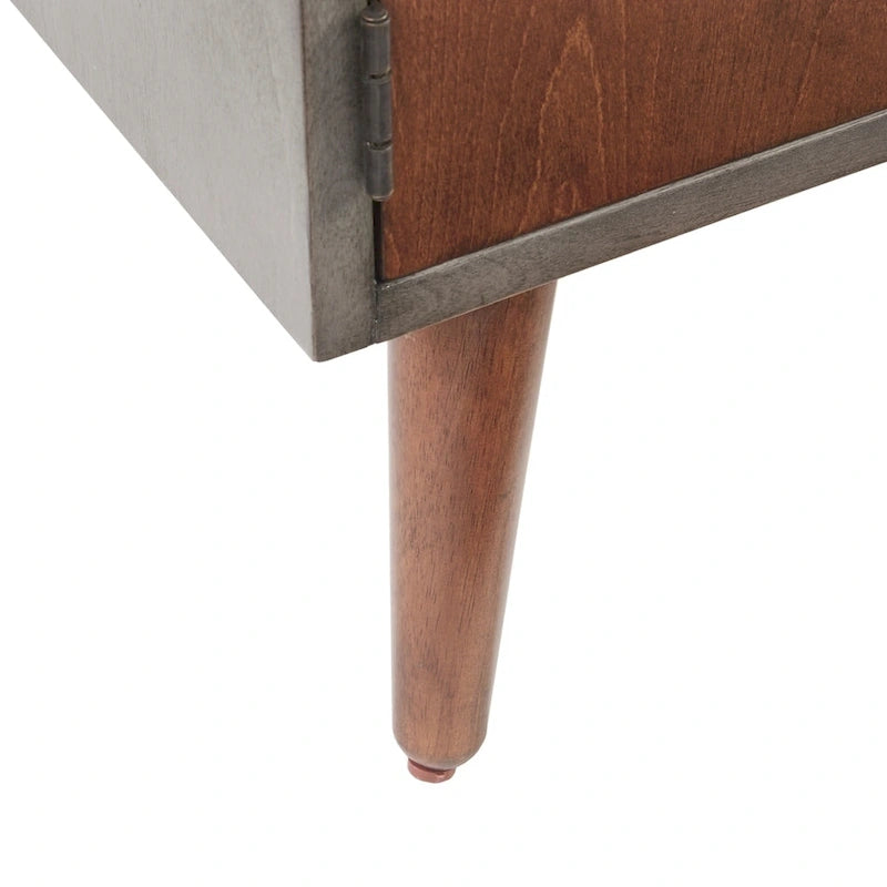 Table de chevet de rangement grise Haapsalu Carson Carrington