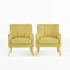 Fauteuil rembourré Felicity Mid-Century Modern en tissu (lot de 2) par Christopher Knight Home