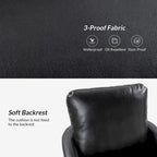 Fauteuil d'appoint pivotant Terrance en similicuir avec piètement en métal