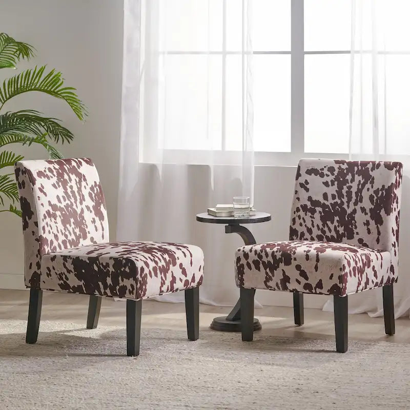 Fauteuil d'appoint contemporain en tissu Saloon (lot de 2) par Christopher Knight Home