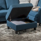 Pouf de rangement en tissu capitonné Zahra de Christopher Knight Home