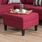 Pouf de rangement en tissu capitonné Zahra de Christopher Knight Home