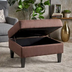 Pouf de rangement en tissu capitonné Zahra de Christopher Knight Home