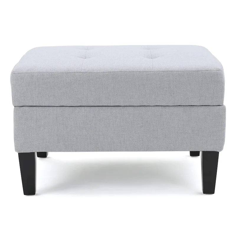 Pouf de rangement en tissu capitonné Zahra de Christopher Knight Home