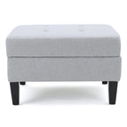 Pouf de rangement en tissu capitonné Zahra de Christopher Knight Home