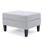 Pouf de rangement en tissu capitonné Zahra de Christopher Knight Home