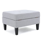 Pouf de rangement en tissu capitonné Zahra de Christopher Knight Home