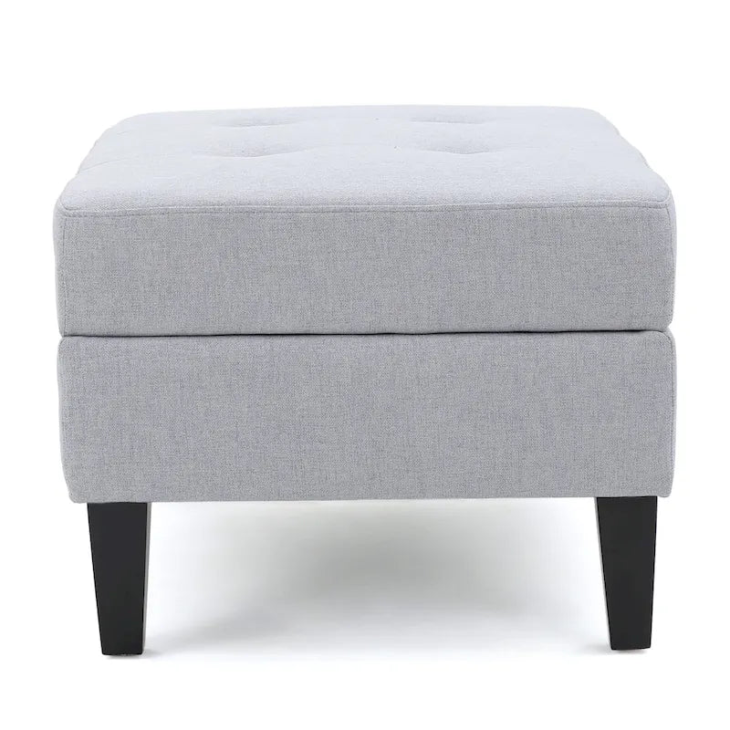 Pouf de rangement en tissu capitonné Zahra de Christopher Knight Home