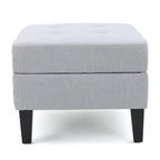 Pouf de rangement en tissu capitonné Zahra de Christopher Knight Home