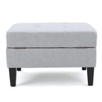 Pouf de rangement en tissu capitonné Zahra de Christopher Knight Home