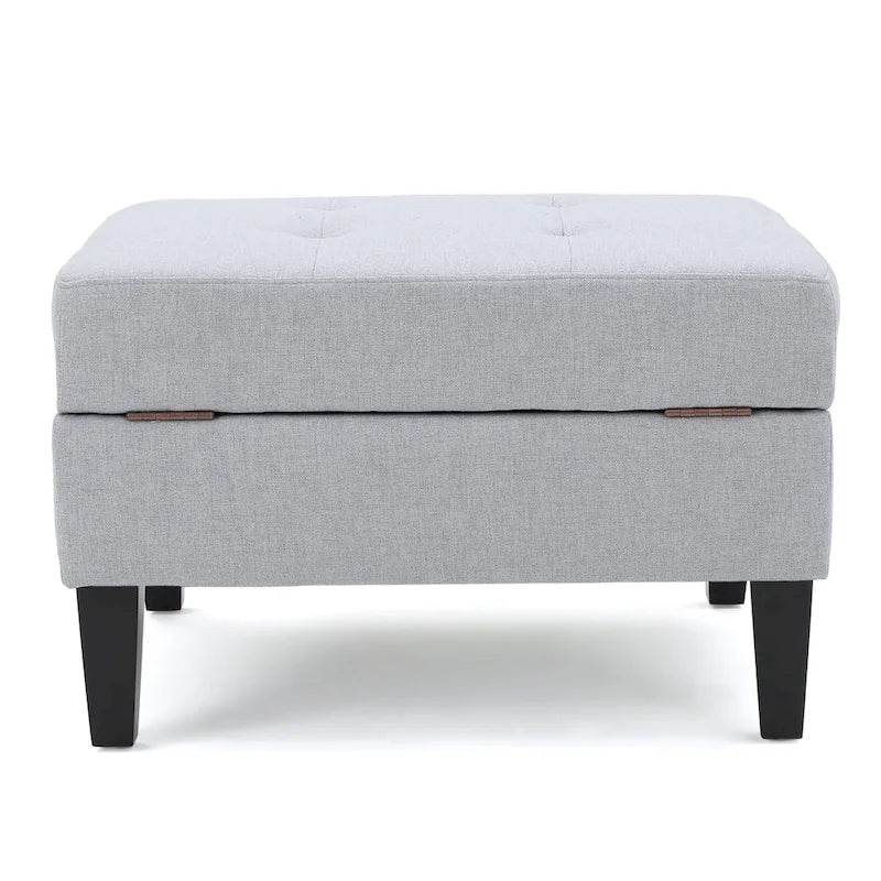 Pouf de rangement en tissu capitonné Zahra de Christopher Knight Home