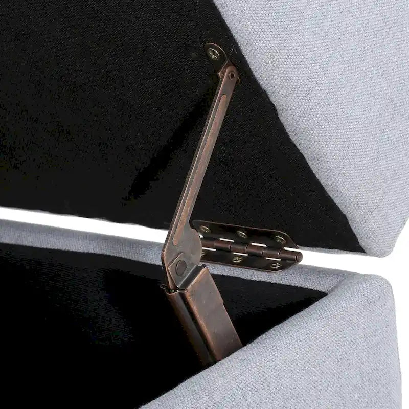 Pouf de rangement en tissu capitonné Zahra de Christopher Knight Home
