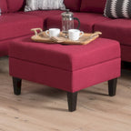 Pouf de rangement en tissu capitonné Zahra de Christopher Knight Home