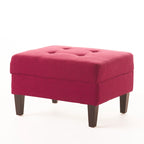 Pouf de rangement en tissu capitonné Zahra de Christopher Knight Home