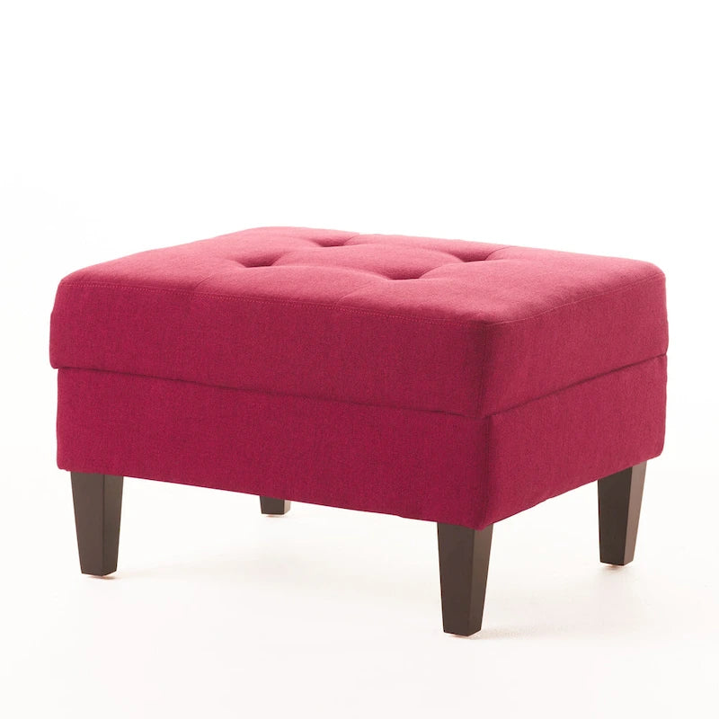 Pouf de rangement en tissu capitonné Zahra de Christopher Knight Home