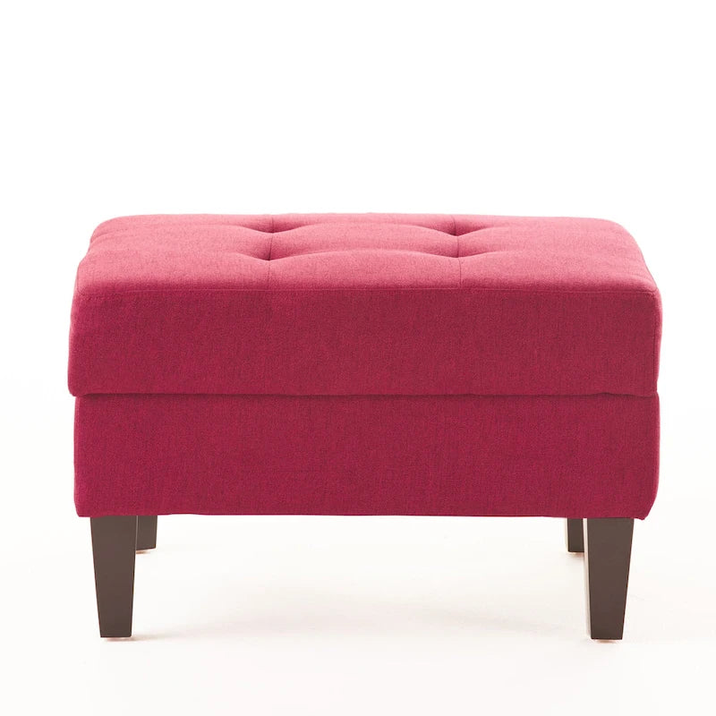 Pouf de rangement en tissu capitonné Zahra de Christopher Knight Home
