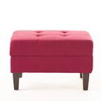 Pouf de rangement en tissu capitonné Zahra de Christopher Knight Home