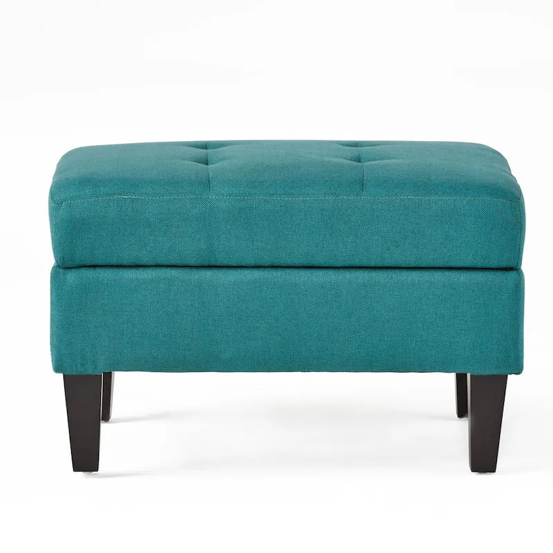 Pouf de rangement en tissu capitonné Zahra de Christopher Knight Home