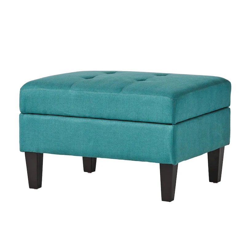 Pouf de rangement en tissu capitonné Zahra de Christopher Knight Home
