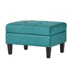 Pouf de rangement en tissu capitonné Zahra de Christopher Knight Home
