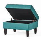 Pouf de rangement en tissu capitonné Zahra de Christopher Knight Home