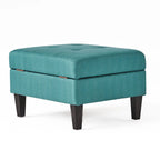 Pouf de rangement en tissu capitonné Zahra de Christopher Knight Home