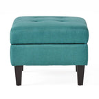 Pouf de rangement en tissu capitonné Zahra de Christopher Knight Home