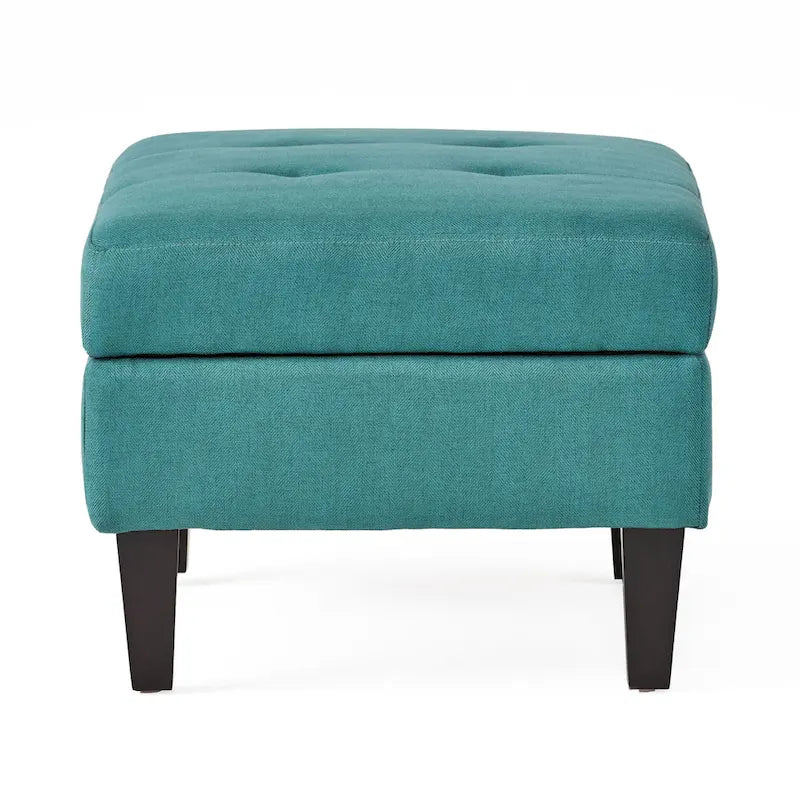 Pouf de rangement en tissu capitonné Zahra de Christopher Knight Home