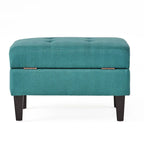 Pouf de rangement en tissu capitonné Zahra de Christopher Knight Home