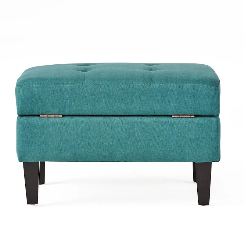 Pouf de rangement en tissu capitonné Zahra de Christopher Knight Home