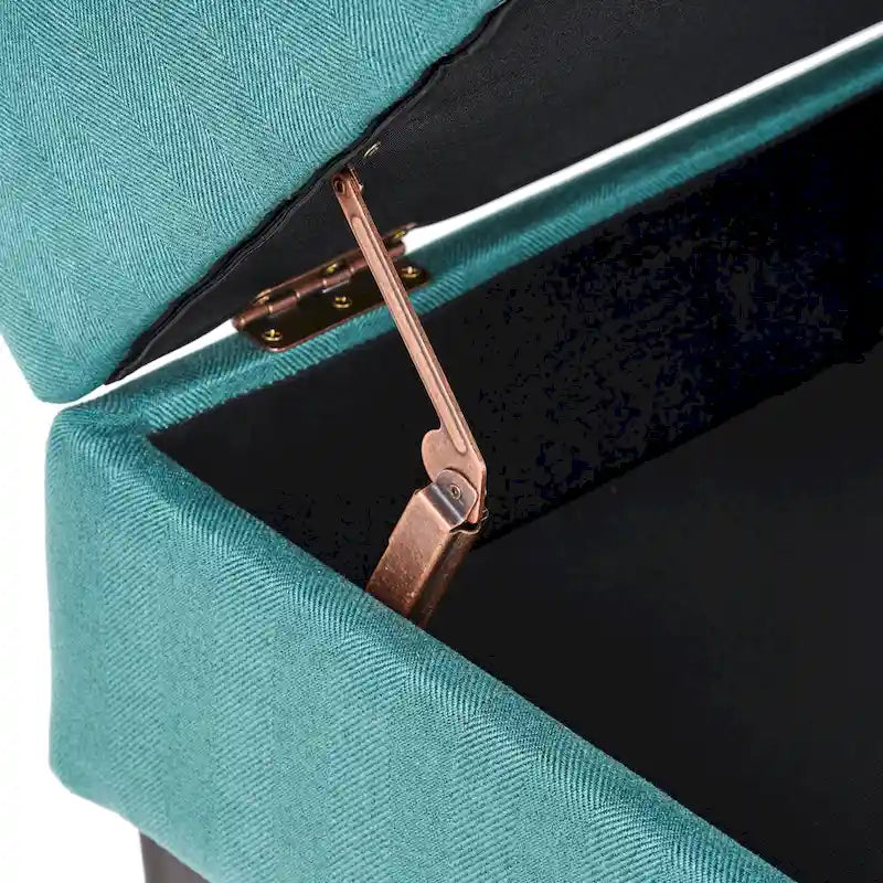 Pouf de rangement en tissu capitonné Zahra de Christopher Knight Home