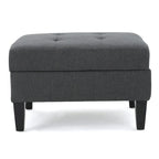 Pouf de rangement en tissu capitonné Zahra de Christopher Knight Home