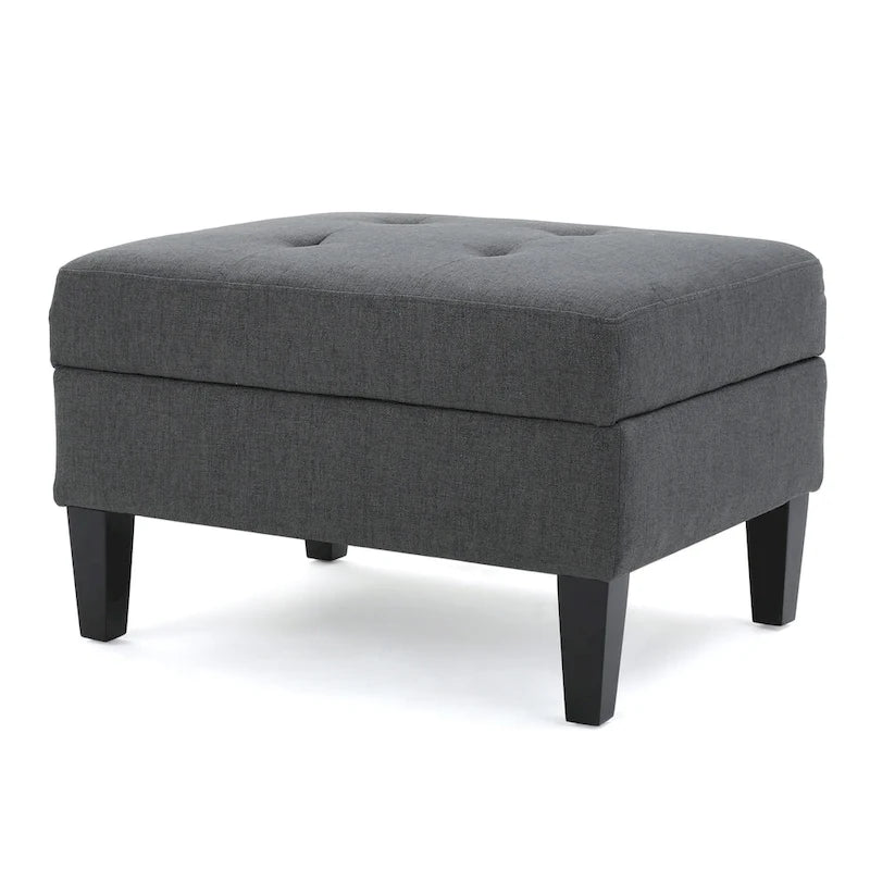 Pouf de rangement en tissu capitonné Zahra de Christopher Knight Home