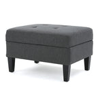 Pouf de rangement en tissu capitonné Zahra de Christopher Knight Home