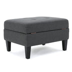 Pouf de rangement en tissu capitonné Zahra de Christopher Knight Home
