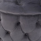Pouf rond en velours touffeté Zelfa Modern Glam par Christopher Knight Home