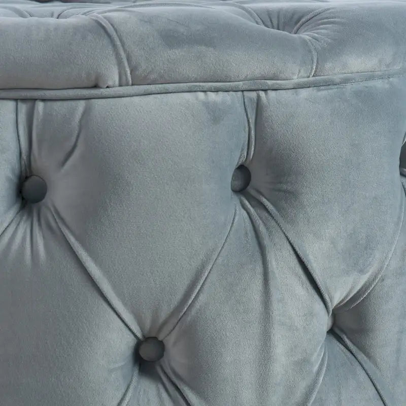 Pouf rond en velours touffeté Zelfa Modern Glam par Christopher Knight Home