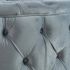Pouf rond en velours touffeté Zelfa Modern Glam par Christopher Knight Home