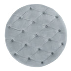 Pouf rond en velours touffeté Zelfa Modern Glam par Christopher Knight Home