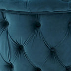 Pouf rond en velours touffeté Zelfa Modern Glam par Christopher Knight Home